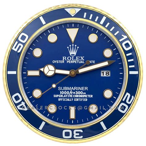 blue rolex wall clock|rolex wall clock for sale.